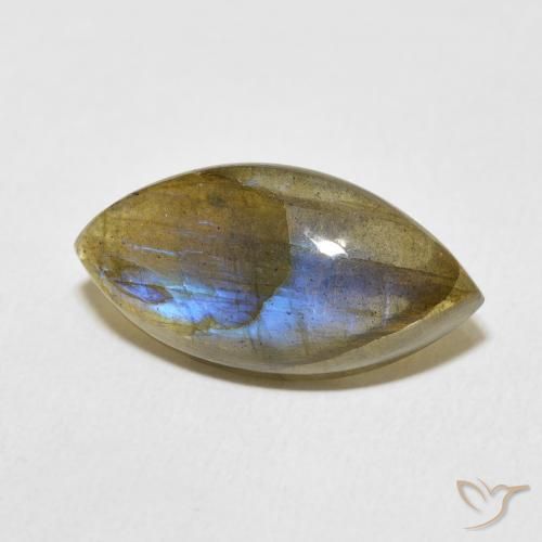 Labradorite Multicolore naturelle Marquise, 9.13 ct, Translucide
