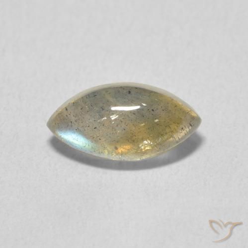 1.38ct Naturel Multicolore Labradorite, Marquise, Translucide