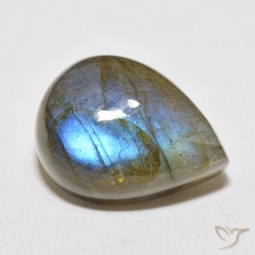 19.92ct Naturel Multicolore Labradorite, En forme de poire, Translucide