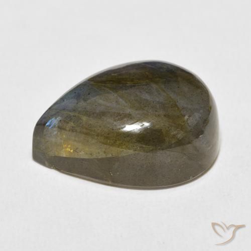 Labradorite Multicolore naturelle En forme de poire, 19.92 ct, Translucide