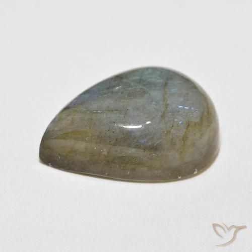 Labradorite Multicolore naturelle En forme de poire, 17.88 ct, Translucide