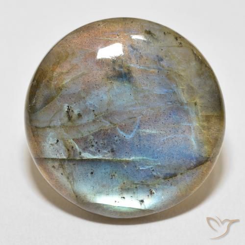34.40ct Naturel Multicolore Labradorite, Tour, Translucide