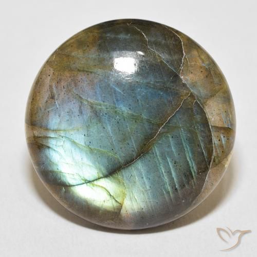 33.59ct Naturel Multicolore Labradorite, Tour, Translucide