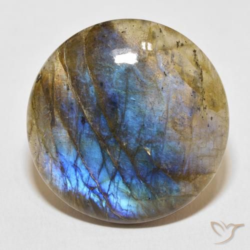 28.95ct Naturel Multicolore Labradorite, Tour, Translucide