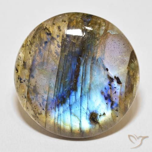 28.11ct Naturel Multicolore Labradorite, Tour, Translucide
