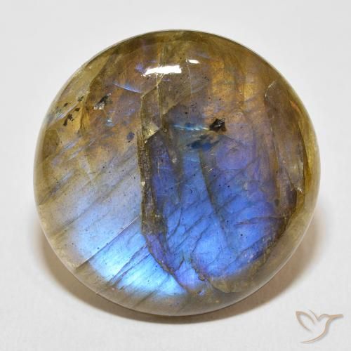 30.59ct Naturel Multicolore Labradorite, Tour, Translucide