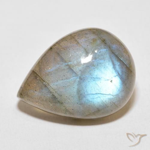 16.83ct Naturel Multicolore Labradorite, En forme de poire, Transparent / Translucide