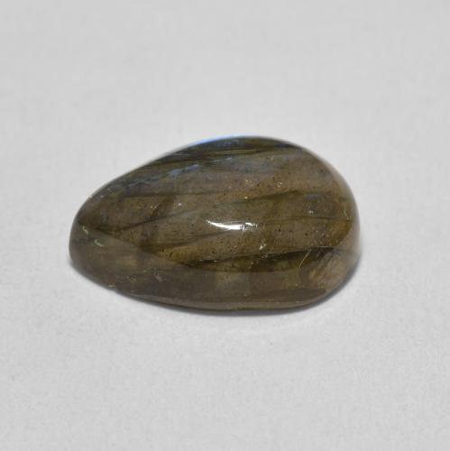 Labradorite Multicolore naturelle En forme de poire, 5.90 ct, Translucide