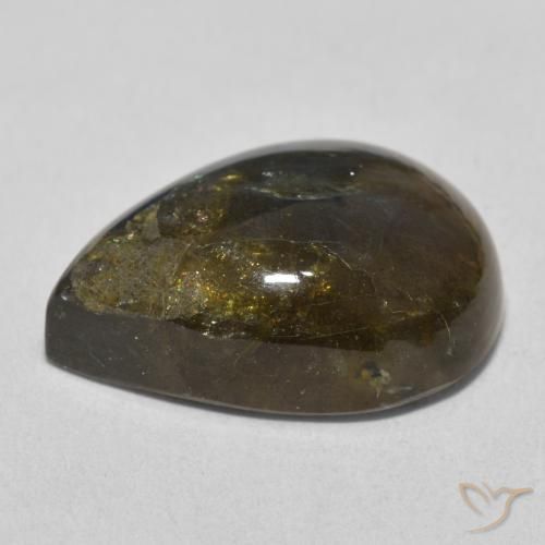 Labradorite Multicolore naturelle En forme de poire, 15.57 ct, Translucide
