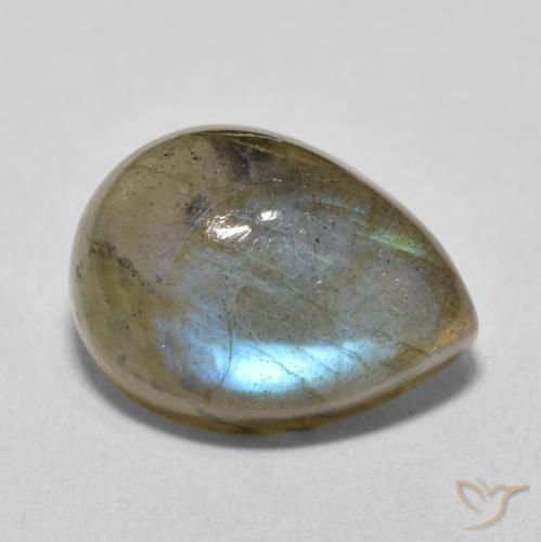 Labradorite Multicolore naturelle En forme de poire, 10.31 ct, Translucide