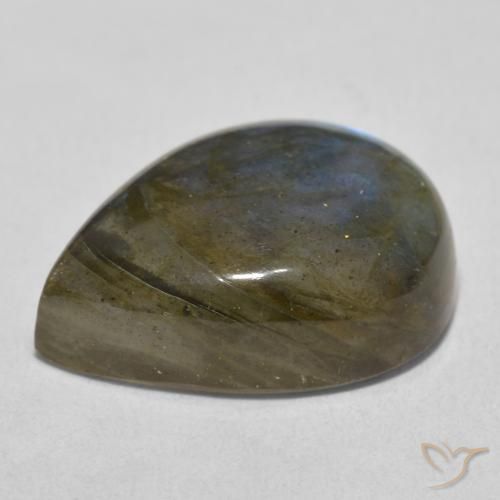 Labradorite Multicolore naturelle En forme de poire, 16.90 ct, Translucide