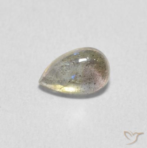 0.40ct Naturel Multicolore Labradorite, En forme de poire, Translucide