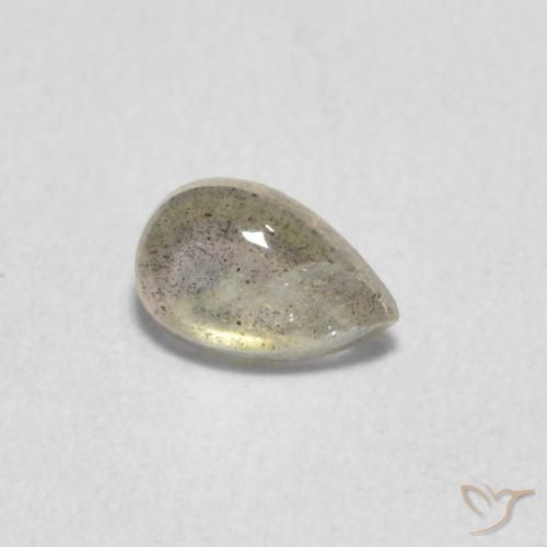 Labradorite Multicolore naturelle En forme de poire, 0.40 ct, Translucide