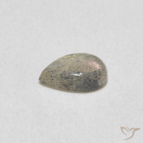 Labradorite Multicolore naturelle En forme de poire, 0.40 ct, Translucide