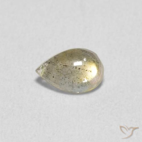 0.38ct Naturel Multicolore Labradorite, En forme de poire, Translucide