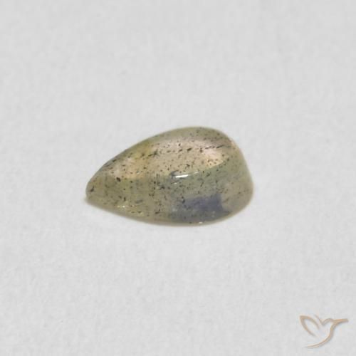 Labradorite Multicolore naturelle En forme de poire, 0.38 ct, Translucide