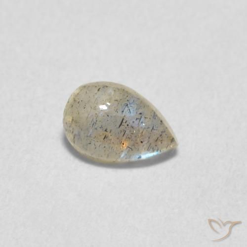 Labradorite Multicolore naturelle En forme de poire, 0.46 ct, Translucide