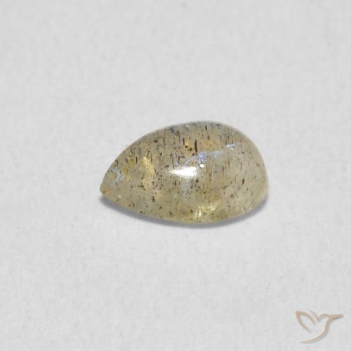 Labradorite Multicolore naturelle En forme de poire, 0.46 ct, Translucide