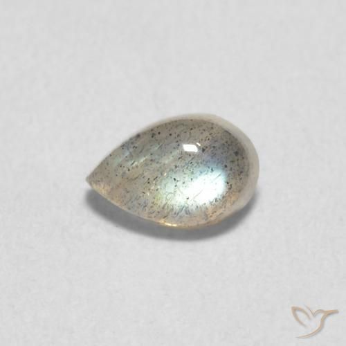 0.62ct Naturel Multicolore Labradorite, En forme de poire, Translucide