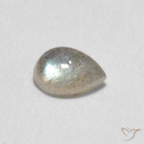 Labradorite Multicolore naturelle En forme de poire, 0.62 ct, Translucide