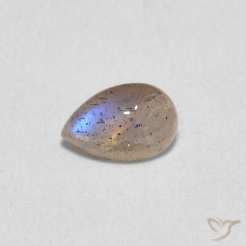 0.52ct Naturel Multicolore Labradorite, En forme de poire, Translucide