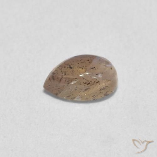 Labradorite Multicolore naturelle En forme de poire, 0.52 ct, Translucide
