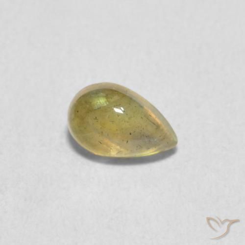 Labradorite Multicolore naturelle En forme de poire, 0.44 ct, Translucide