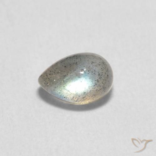 0.80ct Naturel Multicolore Labradorite, En forme de poire, Translucide