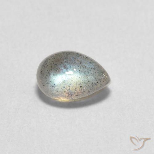 Labradorite Multicolore naturelle En forme de poire, 0.80 ct, Translucide
