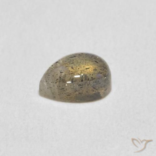 Labradorite Multicolore naturelle En forme de poire, 0.58 ct, Translucide