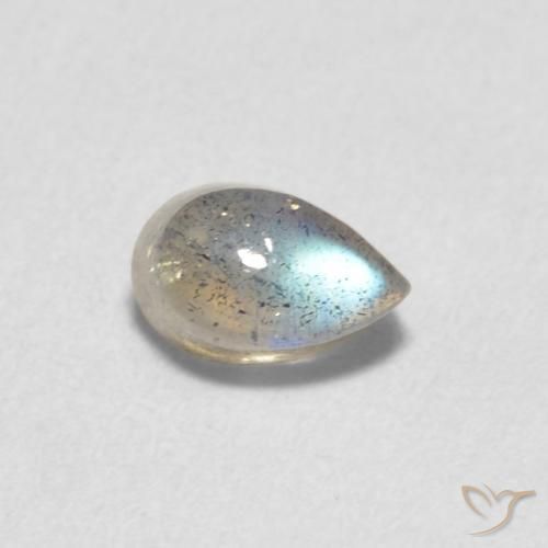 Labradorite Multicolore naturelle En forme de poire, 0.78 ct, Translucide