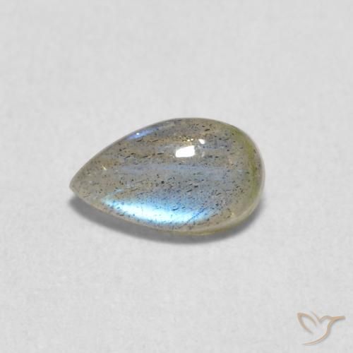 0.61ct Naturel Multicolore Labradorite, En forme de poire, Translucide