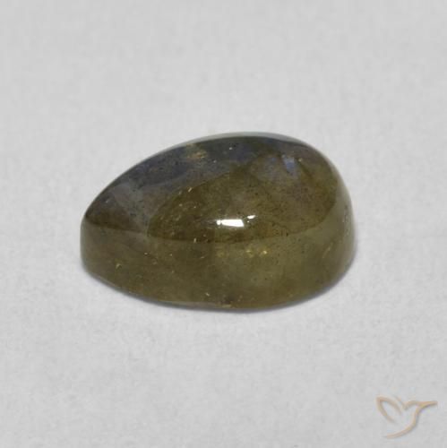 Labradorite Multicolore naturelle En forme de poire, 1.78 ct, Translucide