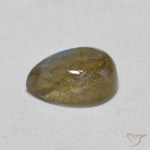 Labradorite Multicolore naturelle En forme de poire, 1.79 ct, Translucide