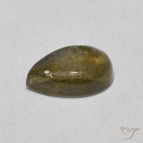 Labradorite Multicolore naturelle En forme de poire, 1.43 ct, Translucide