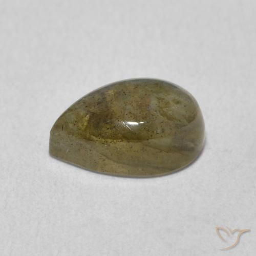 Labradorite Multicolore naturelle En forme de poire, 1.61 ct, Translucide