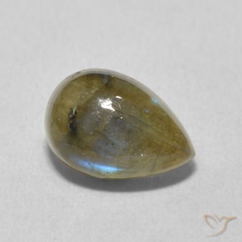 Labradorite Multicolore naturelle En forme de poire, 2.44 ct, Translucide