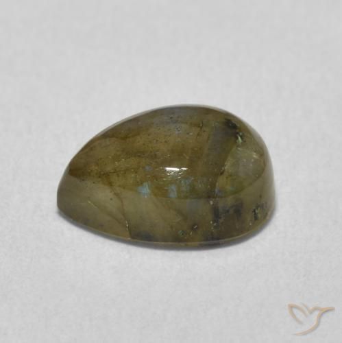Labradorite Multicolore naturelle En forme de poire, 2.44 ct, Translucide