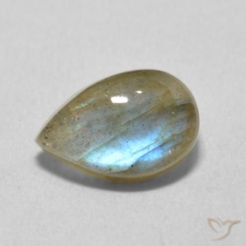 2.28ct Naturel Multicolore Labradorite, En forme de poire, Translucide
