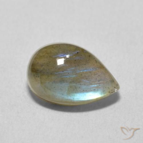 Labradorite Multicolore naturelle En forme de poire, 2.28 ct, Translucide