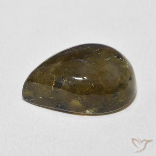 Labradorite Multicolore naturelle En forme de poire, 12.28 ct, Translucide