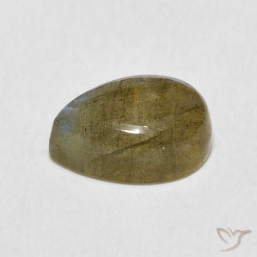 Labradorite Multicolore naturelle En forme de poire, 2.58 ct, Translucide