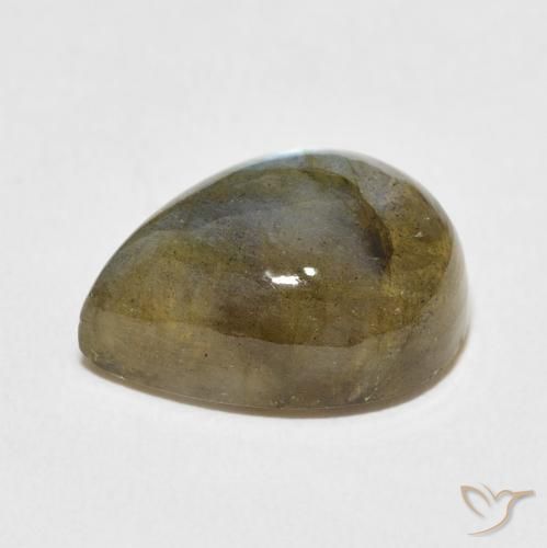 Labradorite Multicolore naturelle En forme de poire, 9.66 ct, Translucide
