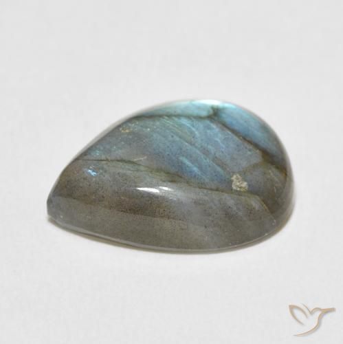 Labradorite Multicolore naturelle En forme de poire, 7.51 ct, Translucide