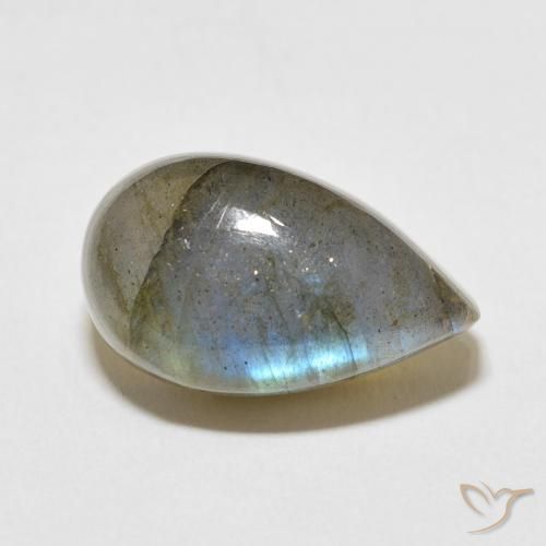 Labradorite Multicolore naturelle En forme de poire, 11.18 ct, Translucide