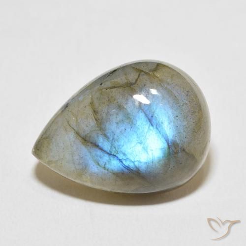 17.73ct Naturel Multicolore Labradorite, En forme de poire, Translucide