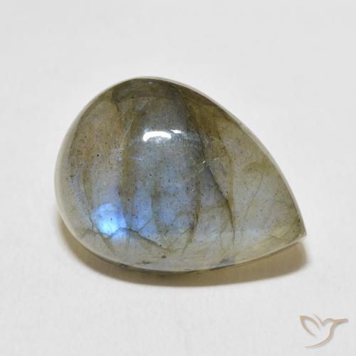 Labradorite Multicolore naturelle En forme de poire, 17.73 ct, Translucide