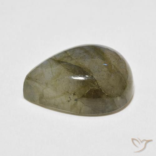 Labradorite Multicolore naturelle En forme de poire, 17.73 ct, Translucide