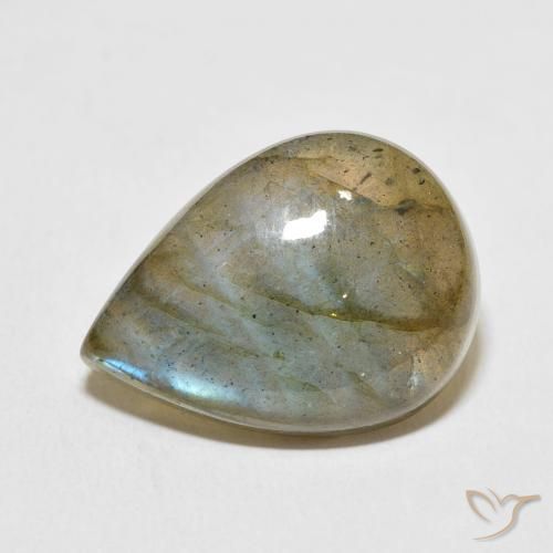 14.28ct Naturel Multicolore Labradorite, En forme de poire, Translucide