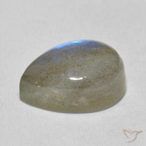 Labradorite Multicolore naturelle En forme de poire, 6.84 ct, Translucide